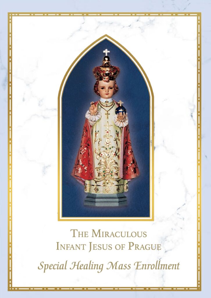 Infant of Prague Healing Mass Card #091