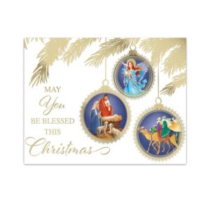 Christmas card with ornaments image