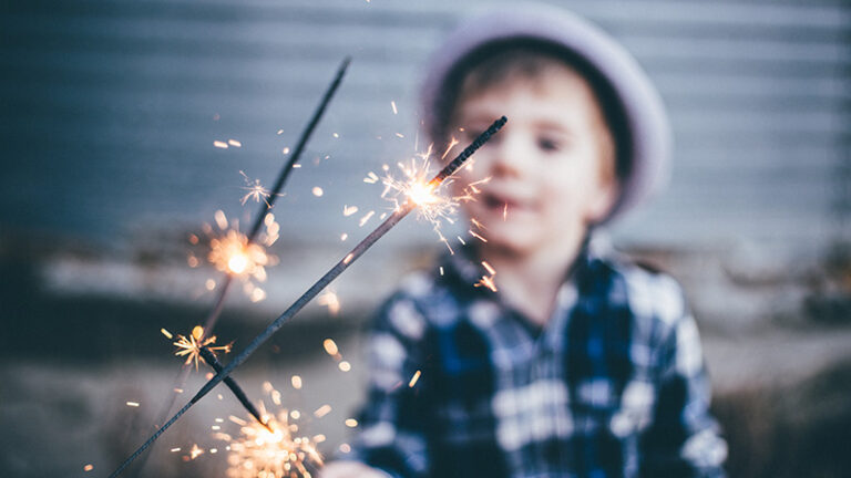 Child with Sparklers