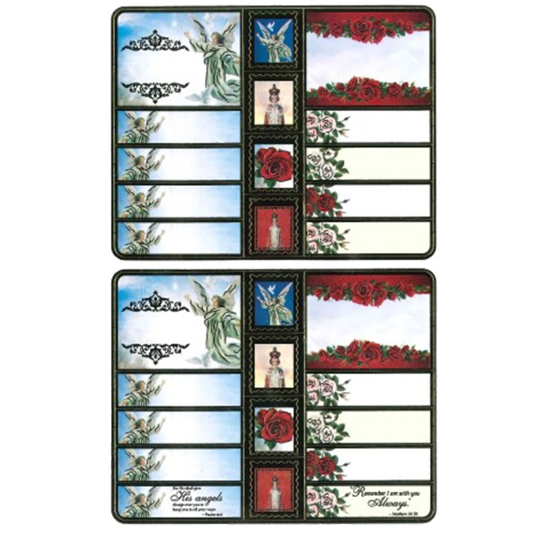 IP Name Labels with Angel and Roses