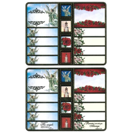 IP Name Labels with Angel and Roses