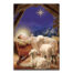 Front of Christmas card #249 with infant Jesus and lambs