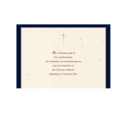 #246 Peace Christmas Card Page 2 Christmas message surrounded by stars #246